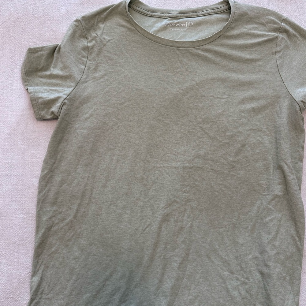 Outdoor Voices Short Sleeve Crew Tee in Sage